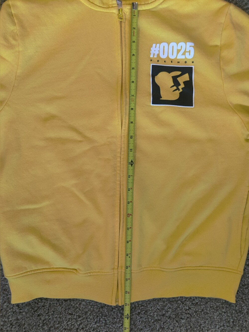 Yellow Pikachu Graphic Zip Hoodie & Pikachu Stuffed Animal - Picture 6 of 11